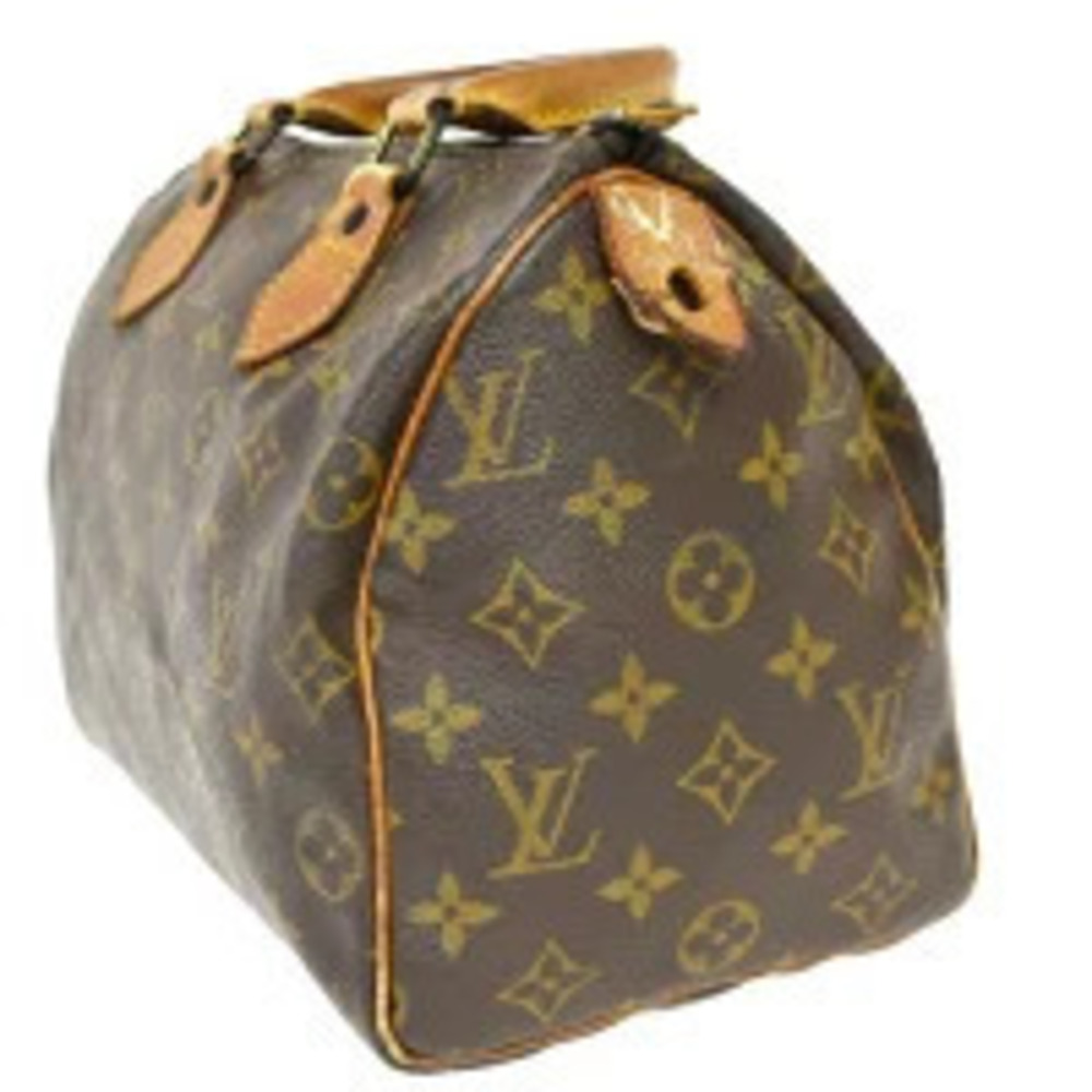 Louis Vuitton Speedy Monogram Boston Handbag Leather Brown